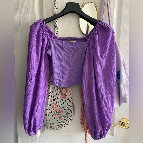 Urban Outfitters Purple Cropped Top - Picture 1 of 3